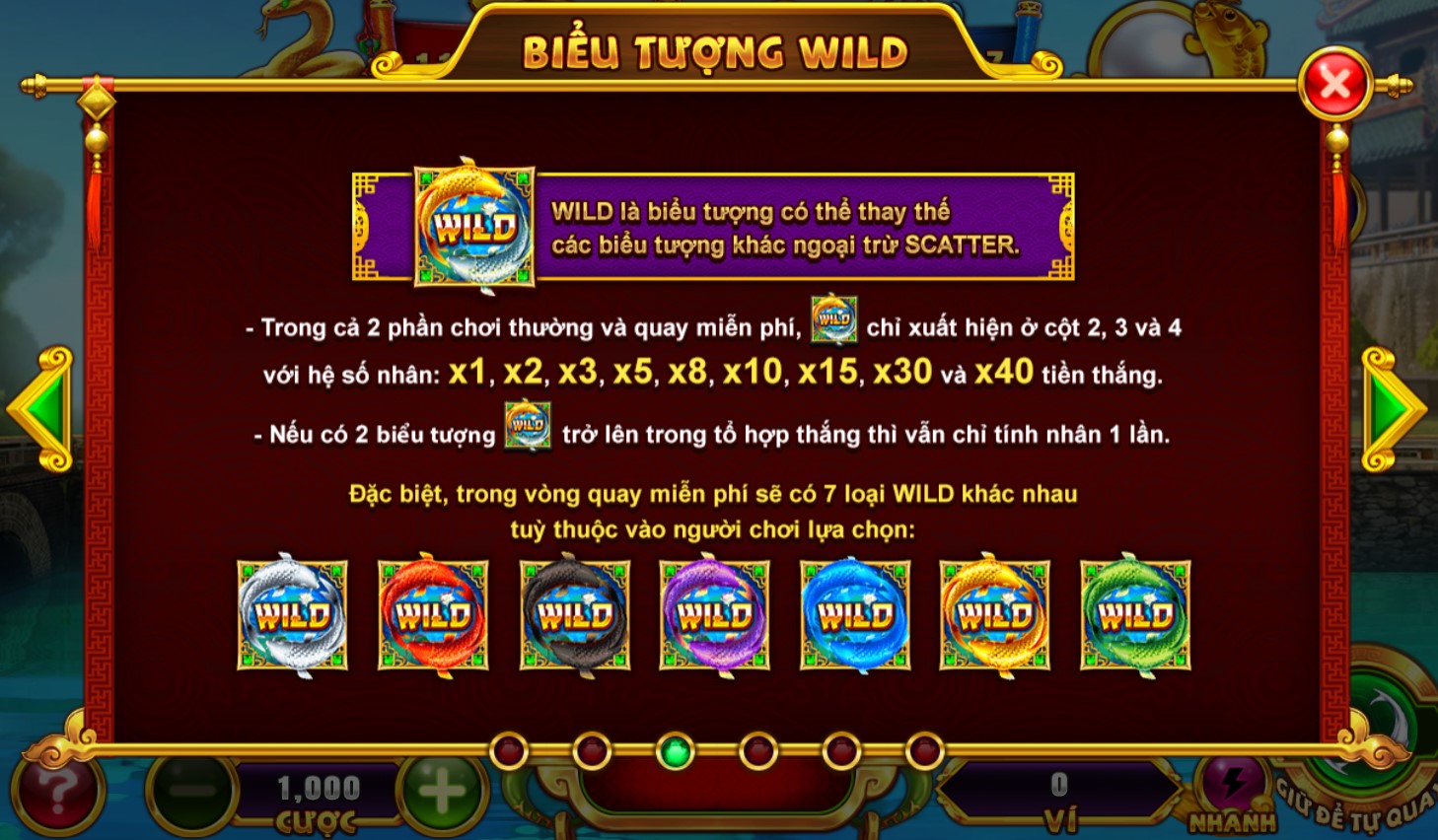 Nổ Hũ Táo Quân King88: Game slot báo hiệu lộc tết về đầy nhà 2 Biểu tượng Wild trong Nổ hũ Táo Quân có hình hai chú cá chép vàng