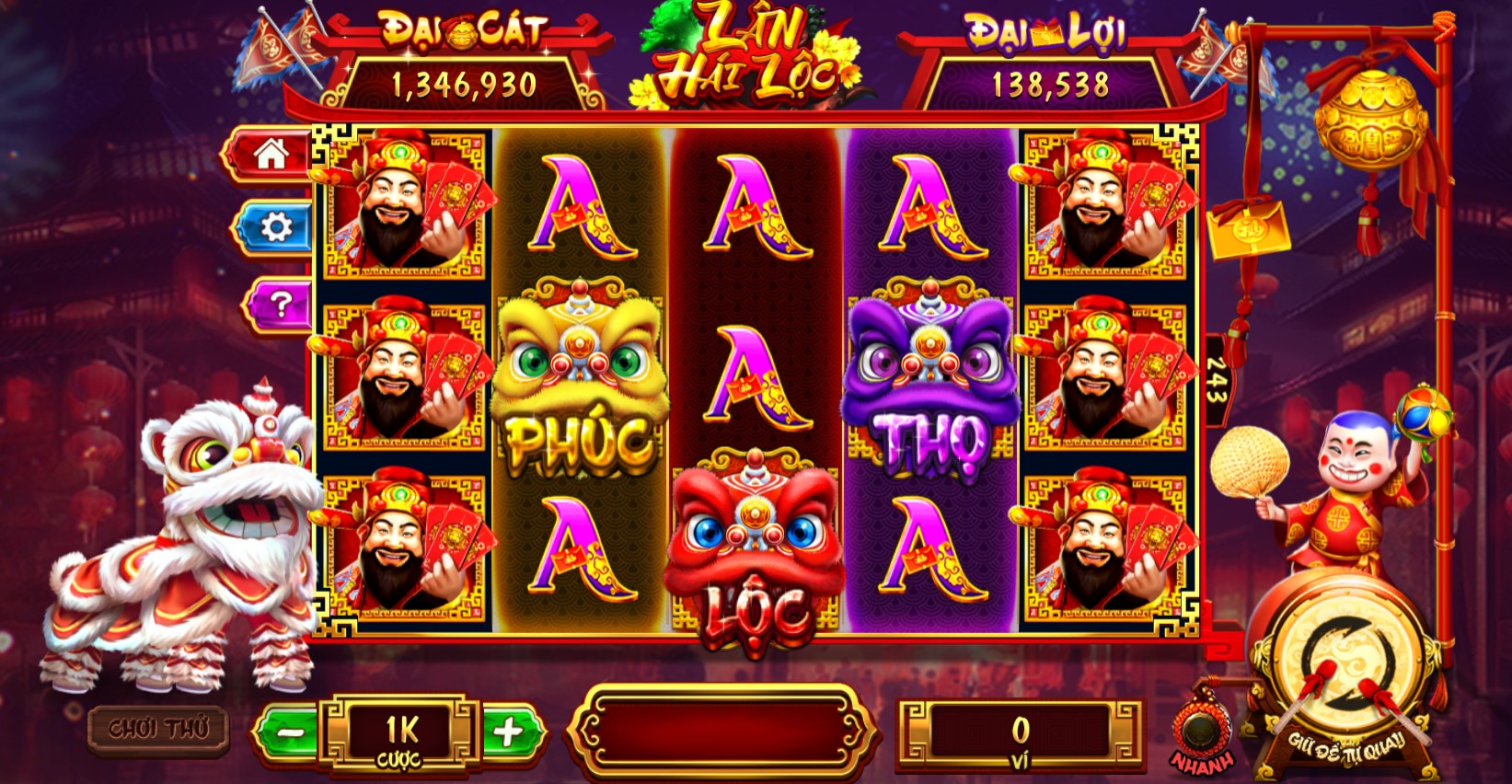Nổ Hũ Lân Hái Lộc - Tuyệt phẩm săn thưởng dịp lễ hội tại King88 1 Nổ hũ Lân Hái Lộc là một trò chơi slot video được xây dựng dựa trên chủ đề Tết Nguyên Đán
