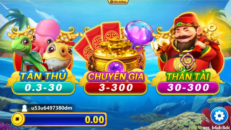 Bắn cá Thần Tài King88 - Săn Boss khủng, giật lì xì cực đã 1 Các phòng chơi theo cấp trong game bắn cá Thần Tài King88