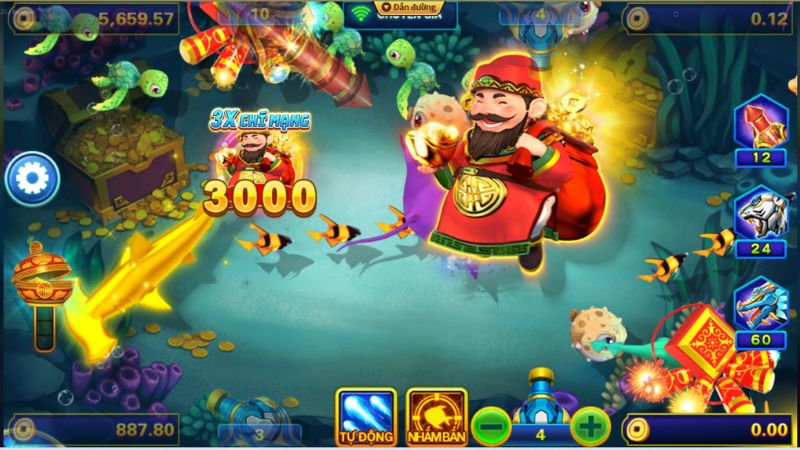 Bắn cá Thần Tài King88 - Săn Boss khủng, giật lì xì cực đã 2 Giao diện chơi game bắn cá Thần Tài thiết kế đẹp, sống động