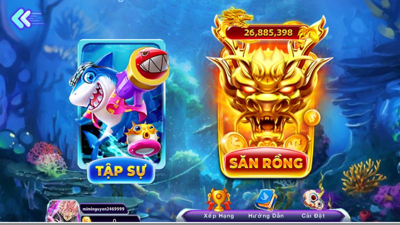 Vua Bắn Cá King88 - Khám phá Gameplay & Chinh phục Hũ Rồng cực khủng 1 Các phòng chơi trong game Vua Bắn Cá King88